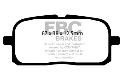 Комплект тормозных колодок, дисковый тормоз EBC Brakes DP852 для TOYOTA STARLET