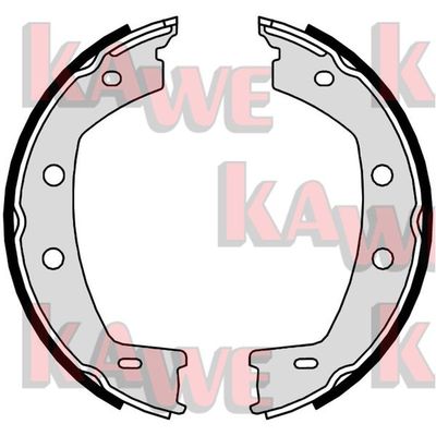комплект спирачна челюст, ръчна спирачка KAWE 09950