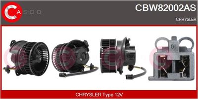 CASCO CBW82002AS Вентилятор салону для CHRYSLER (Крайслер)