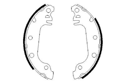 Комплект тормозных колодок BOSCH 0 986 487 032 для FORD FIESTA