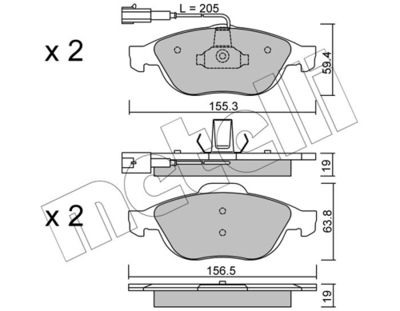 Brake Pad Set, disc brake 22-0220-0