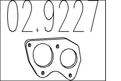 Прокладка, труба выхлопного газа MTS 02.9227 для AUTOBIANCHI Y10