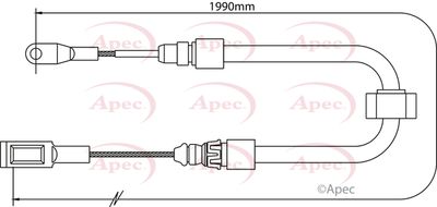 Cable Pull, parking brake APEC CAB1282