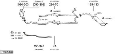 SISTEM DE ESAPAMENT BOSAL SYS25378