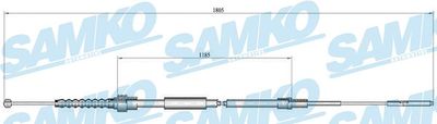 Тросик, cтояночный тормоз SAMKO C0516B для VW JETTA
