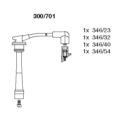 Комплект проводов зажигания BREMI 300/701 для HYUNDAI i30