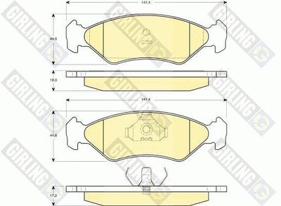 GIRLING 6109532 Тормозные колодки и сигнализаторы  для FORD FIESTA IV (JA_, JB_) 1.8 D