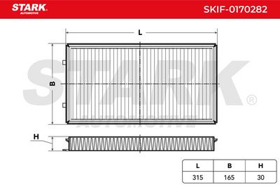 Филтър купе (поленов филтър) STARK SKIF-0170282