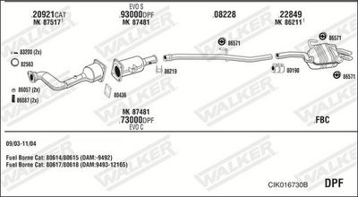 Изпускателна система WALKER CIK016730B