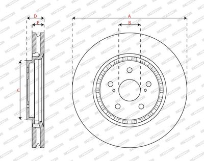 BREMSSCHEIBE FERODO DDF3063C 2