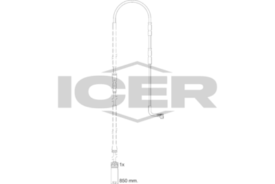 предупредителен контактен сензор, износване на накладките ICER 610718 E C