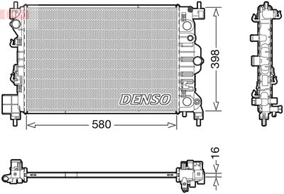 Радиатор, охлаждение двигателя DENSO DRM20117 для CHEVROLET TRAX