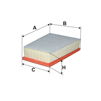 Luchtfilter (Patroon) past: MERCEDES CITAN MIXTO (DOUBLE CABIN), CITAN (MPV), CITAN/MINIVAN (W415)  NISSAN NV250  RENAULT KANGOO BE BOP, KANGOO EXPRESS, KANGOO II, MEGANE III 1.2-2.0D 02.08-