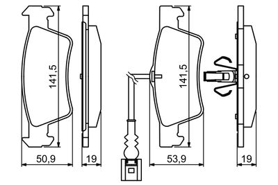 Brake Pad Set, disc brake 0 986 494 219