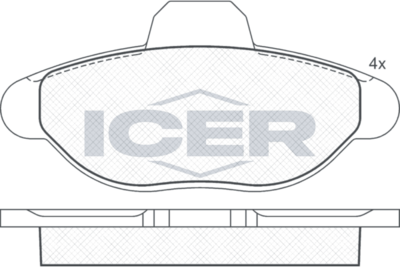 Kit de plaquettes de frein, frein à disque ICER