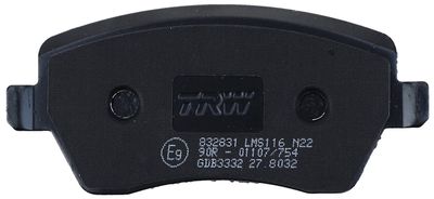 Комплект тормозных колодок, дисковый тормоз GDB3332