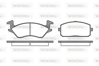 Комплект тормозных колодок, дисковый тормоз WOKING P0053.10 для TOYOTA STARLET