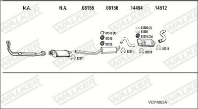 Изпускателна система WALKER VO74005A