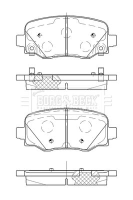 Комплект тормозных колодок, дисковый тормоз BORG & BECK BBP2521 для JEEP COMPASS