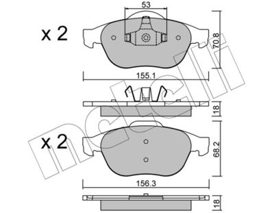 Brake Pad Set, disc brake 22-0336-0