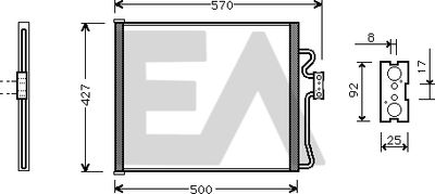 EACLIMA 30C07030 Радиатор кондиционера  для BMW 7 (E38) 730 i, iL