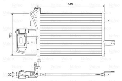 Конденсатор, кондиционер VALEO 814430 для VW CADDY