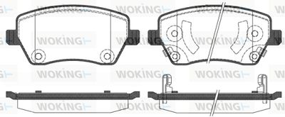 Комплект тормозных колодок, дисковый тормоз WOKING P8873.02 для NISSAN NOTE
