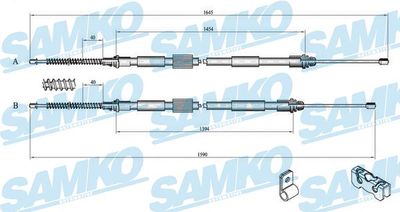 Тросик, cтояночный тормоз SAMKO C0259B для FORD KA