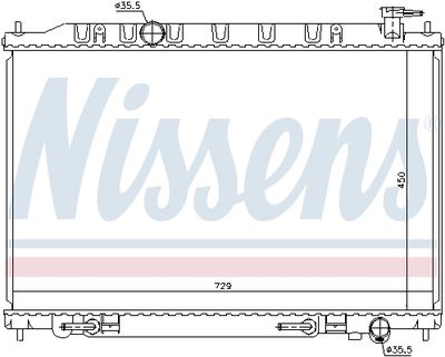 NISSENS 68793 Радиатор охлаждения двигателя  для NISSAN QUEST (Ниссан Qуест)