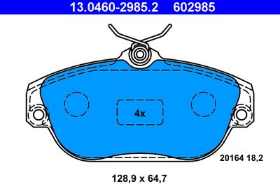 Комплект тормозных колодок, дисковый тормоз 13.0460-2985.2