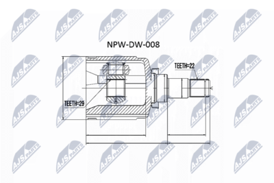 каре комплект, полуоска NTY NPW-DW-008