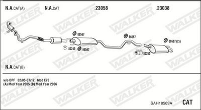Изпускателна система WALKER SAH18569A