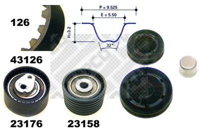 23126 MAPCO Комплект ремня ГРМ