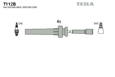 Комплект проводов зажигания TESLA T112B для GAZ SOBOL