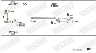 Изпускателна система WALKER VOK006253