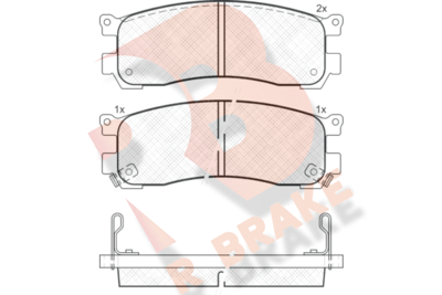 Комплект тормозных колодок, дисковый тормоз R BRAKE RB1418 для MAZDA XEDOS