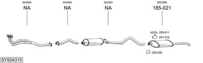 Изпускателна система BOSAL SYS04315