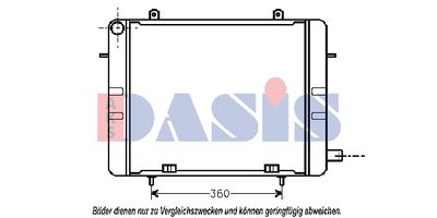Радиатор, охлаждение двигателя AKS DASIS 151710N для OPEL MONZA