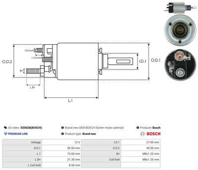 SOLENOID ELECTROMOTOR AS-PL SS0028BOSCH 3