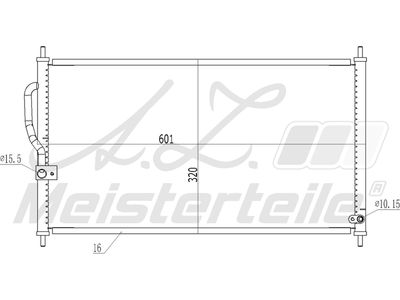 кондензатор, климатизация A.Z. Meisterteile AZMT-45-030-1026