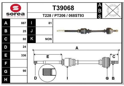 ANTRIEBSWELLE EAI T39068