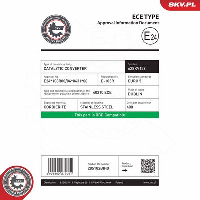 CATALIZATOR ESEN SKV 62SKV158 6