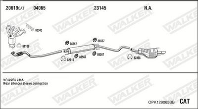 SISTEM DE ESAPAMENT WALKER OPK129065BB
