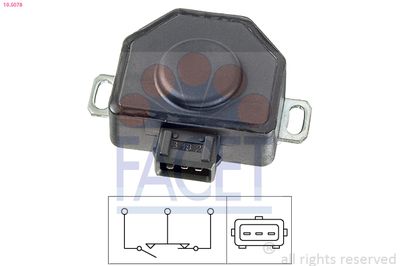FACET Sensor, smoorkleppenverstelling Made in Italy - OE Equivalent (10.5078)