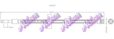 KAWE H4619 Тормозной шланг для VW LUPO