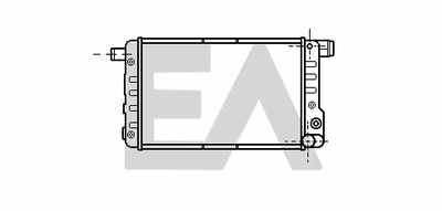 Радиатор, охлаждение двигателя EACLIMA 31R25083 для FIAT CINQUECENTO