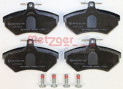 BREMSBELAGSATZ SCHEIBENBREMSE METZGER AUTOTEILE 1170214 1