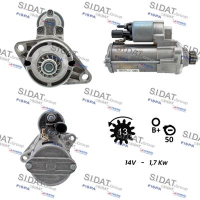 SIDAT S12BH0450 Стартер  для VW T-ROC (Фольцваген Т-рок)