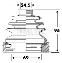 Bellow, drive shaft Borg & Beck BCB6115