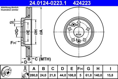 Тормозной диск 24.0124-0223.1